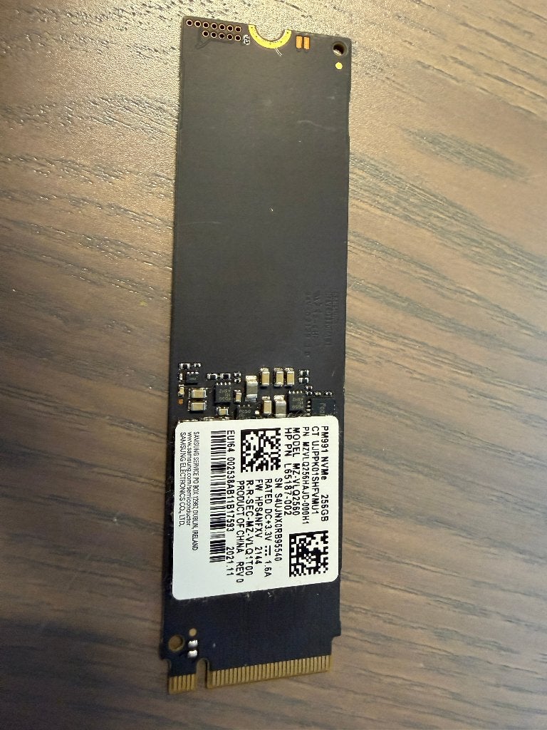 Samsung NVMe - 256GB, Computers en Software, Harde schijven, Intern, Gebruikt, 256GB, SSD