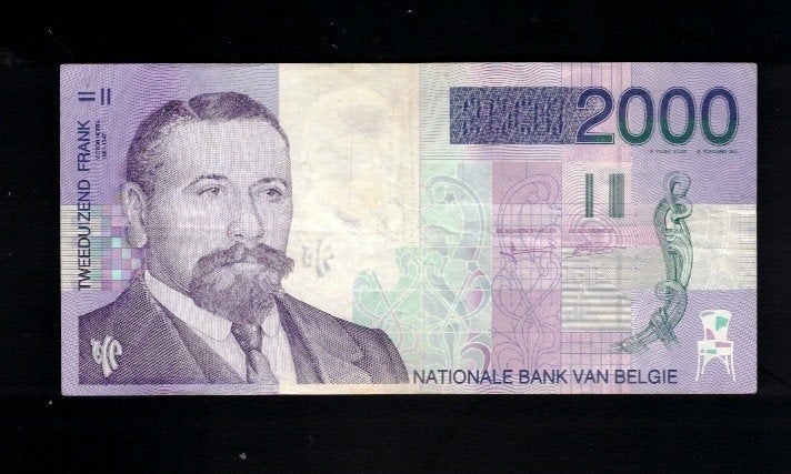 Billet belge 2000 Frank - Victor Horta - 1, Enlèvement ou Envoi, Billets en vrac