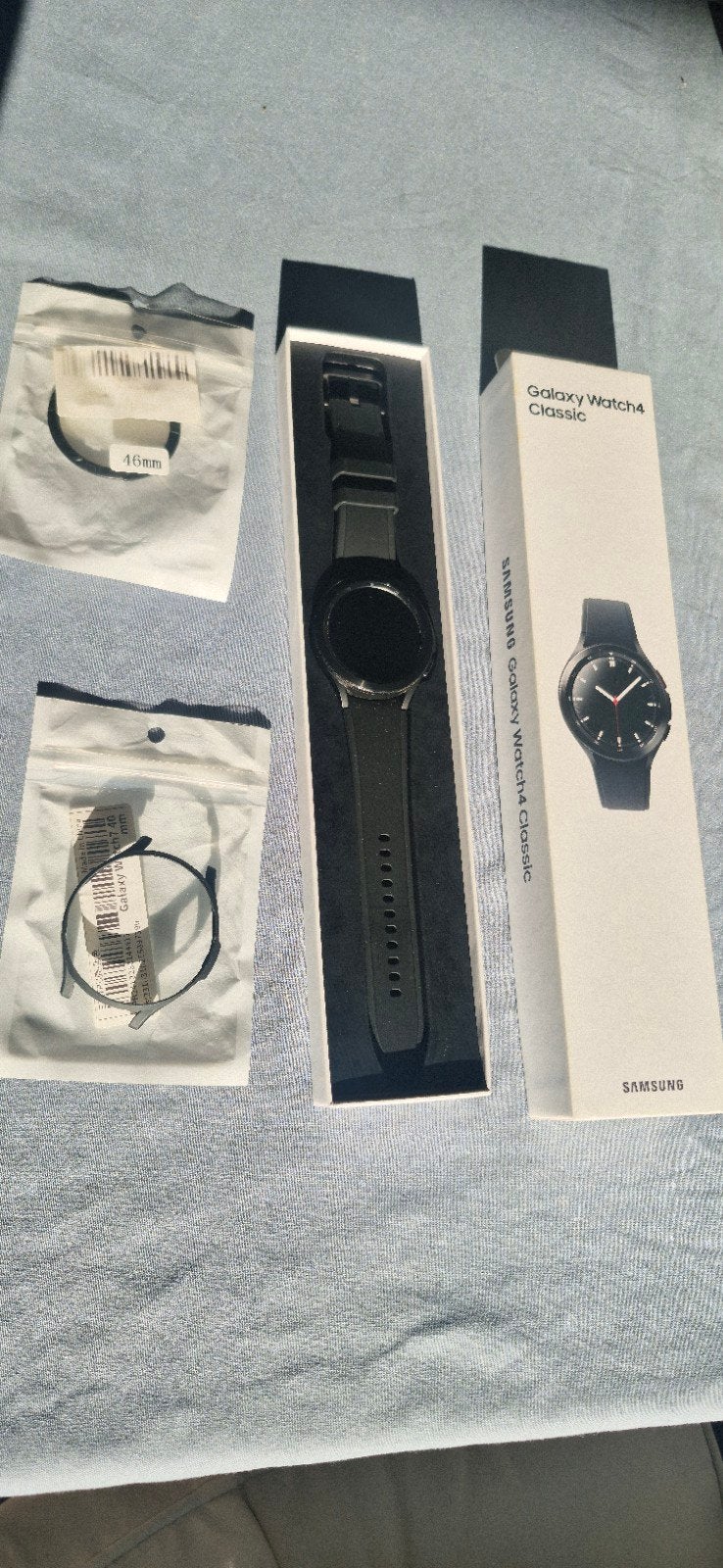Samsung galaxy watch 4 classic 46 mm, Étanche, Neuf, Noir, Samsung watch 4