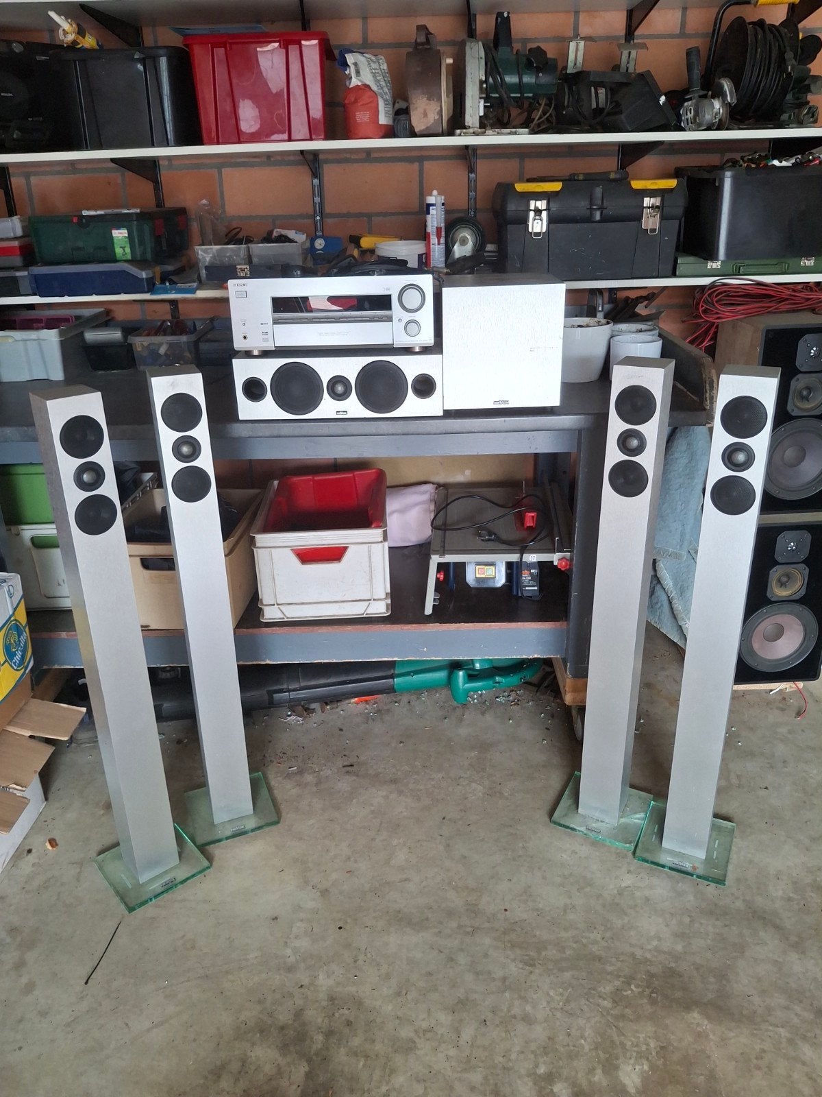 Sony str - db 780 receiver revox 4 boxen + basbox  metaal, Audio, Tv en Foto, Stereoketens, Ophalen of Verzenden, Sony