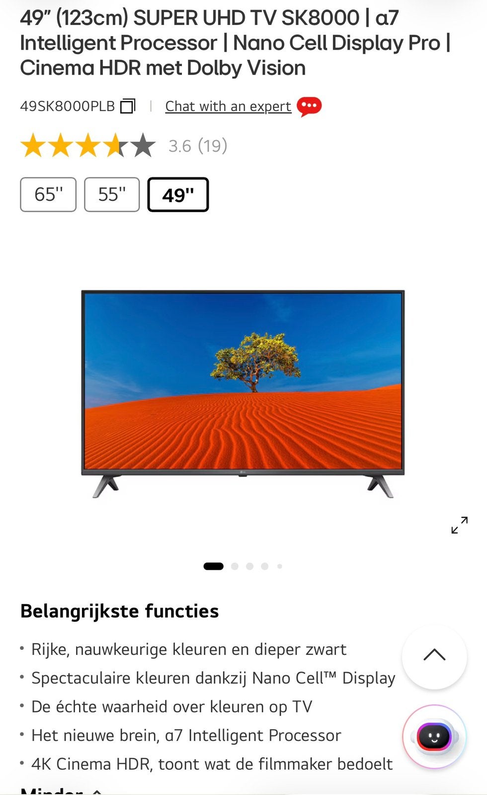 LG 49 inch 4K Ultra HD Smart TV – Perfecte staat!, Audio, Tv en Foto, Ophalen, Gebruikt, 100 cm of meer, 4k (UHD)