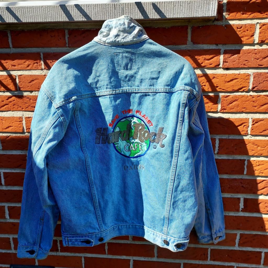 Veste en jean Hard Rock Save The Planet M, Enlèvement, Porté, Taille 48/50 (M), Bleu