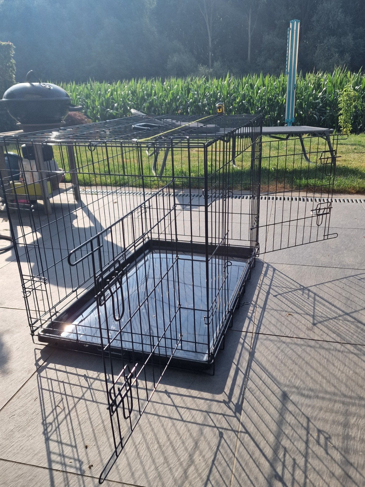 Honden bench ALS NIEUW - 2 poortjes + handvat, Ophalen