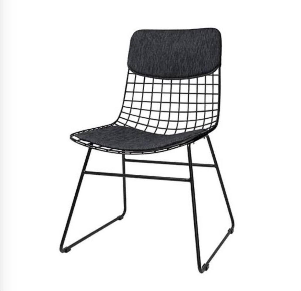 2 stoelen HK LIVING, Ophalen, Zwart, Metaal