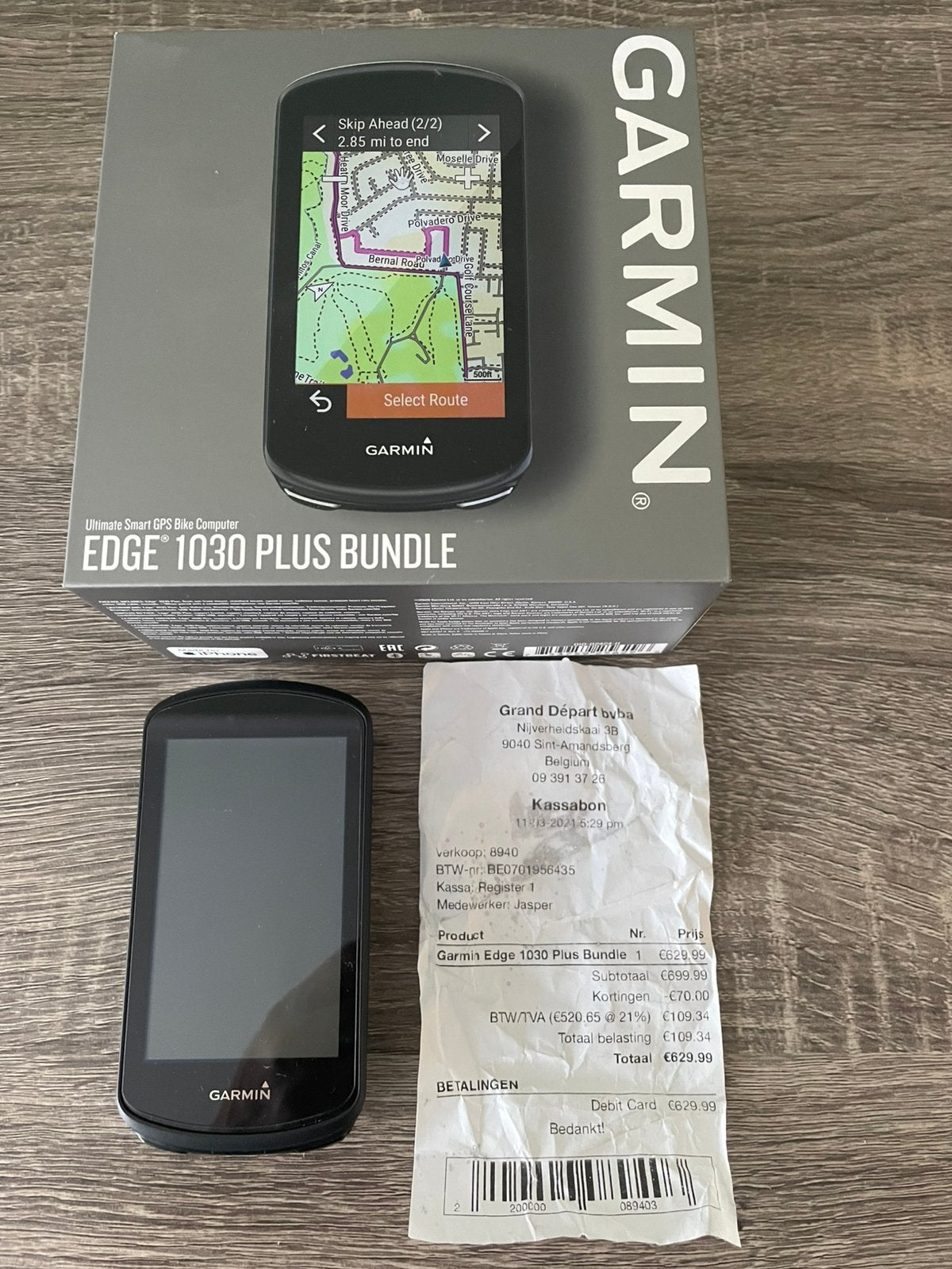 Garmin edge 1030 plus bundle, Fietsen en Brommers, Ophalen, Zo goed als nieuw