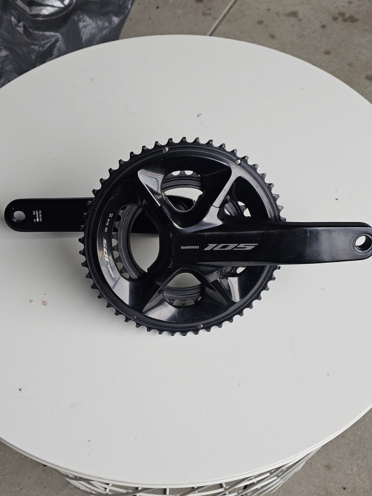 Shimano 105 crank (170mm), Ophalen