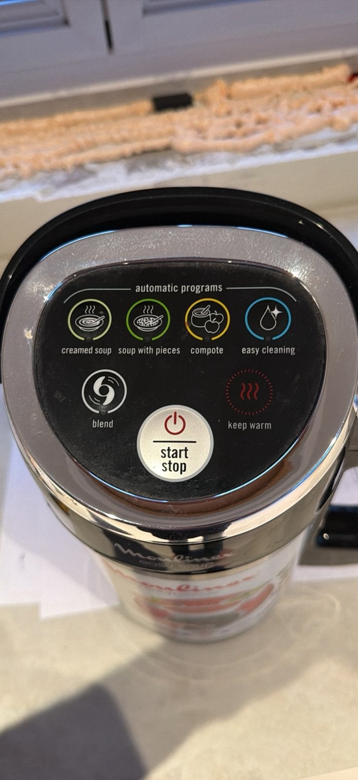 Moulinex soepmaker, Elektronische apparatuur, Keukenmixers, 1 tot 2 liter, Ophalen, Gebruikt