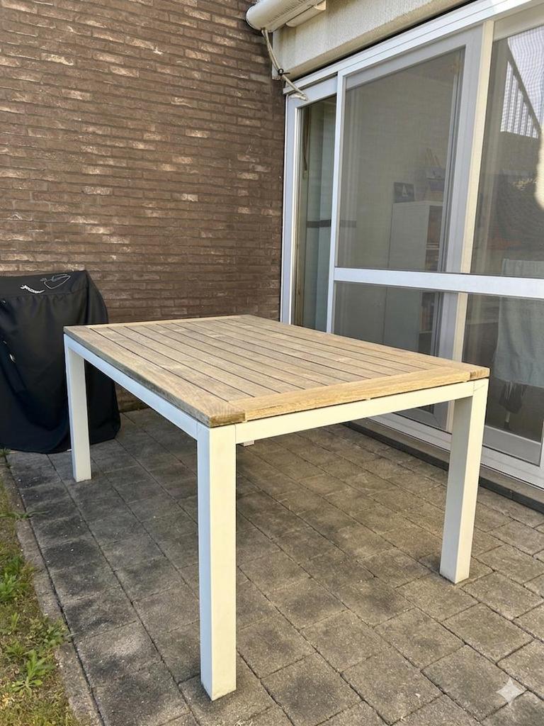 Tuintafel in teak 160x100cm Bristol, Ophalen, Gebruikt, Rechthoekig, Teakhout