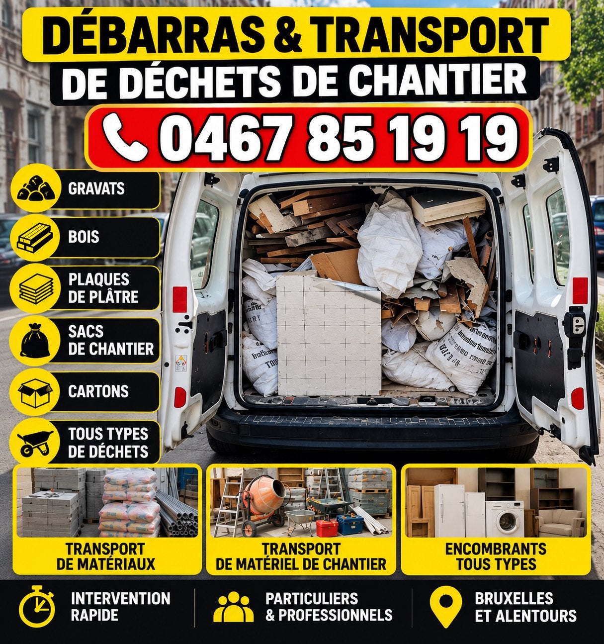 DÉBARRAS & TRANSPORT – BRUXELLES ET ALENTOURS, Enlèvement, Comme neuf