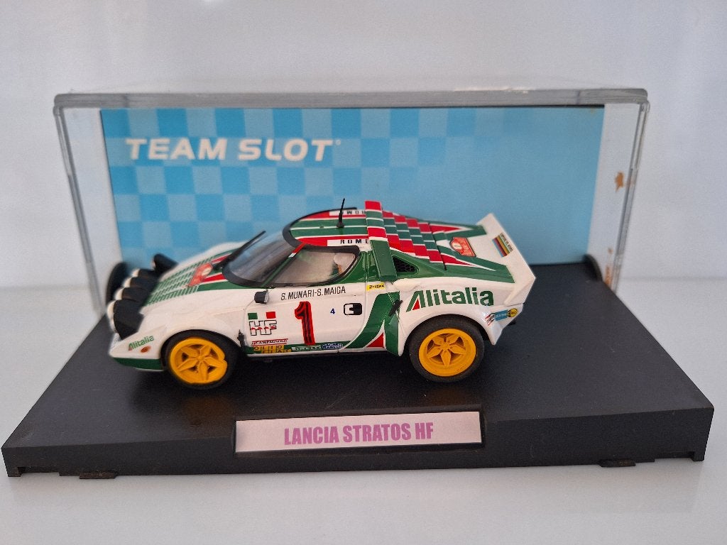 TeamSlot Lancia Stratos Alitalia Ref Nr 11501, Enfants & Bébés, Neuf, Autres marques, Électrique, Enlèvement ou Envoi