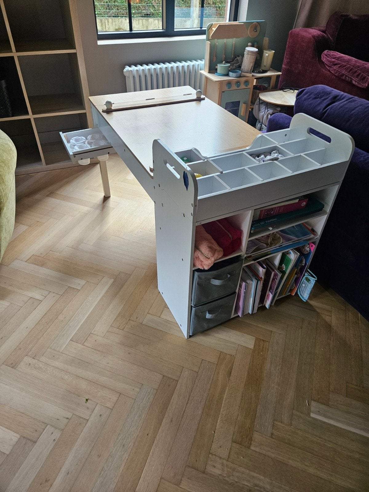 kindertafel creatafel met opbergruimte en papierrol, Kinderen en Baby's, Ophalen of Verzenden