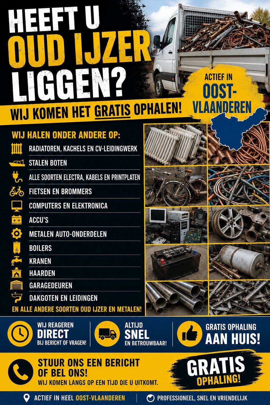 Gratis Ophaling van Oud IJzer, Enlèvement, Comme neuf