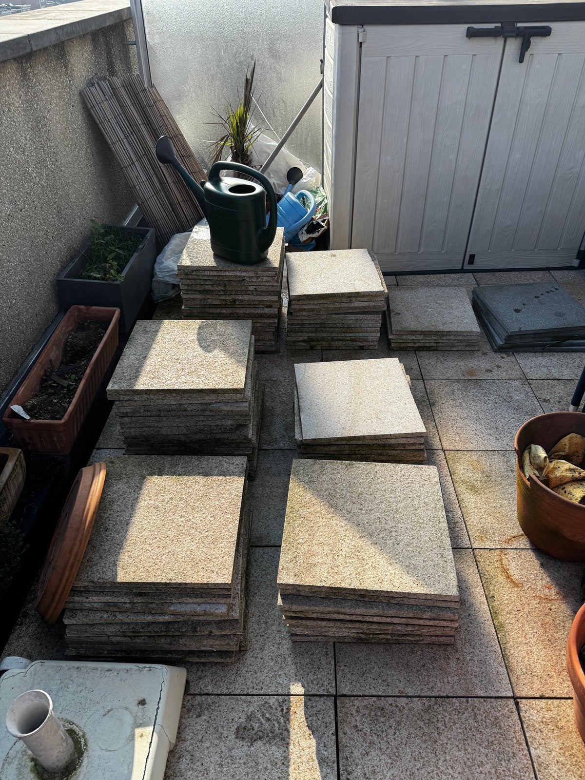 Dalles de terrasse 40 x 40, Jardin & Terrasse, Enlèvement, Comme neuf