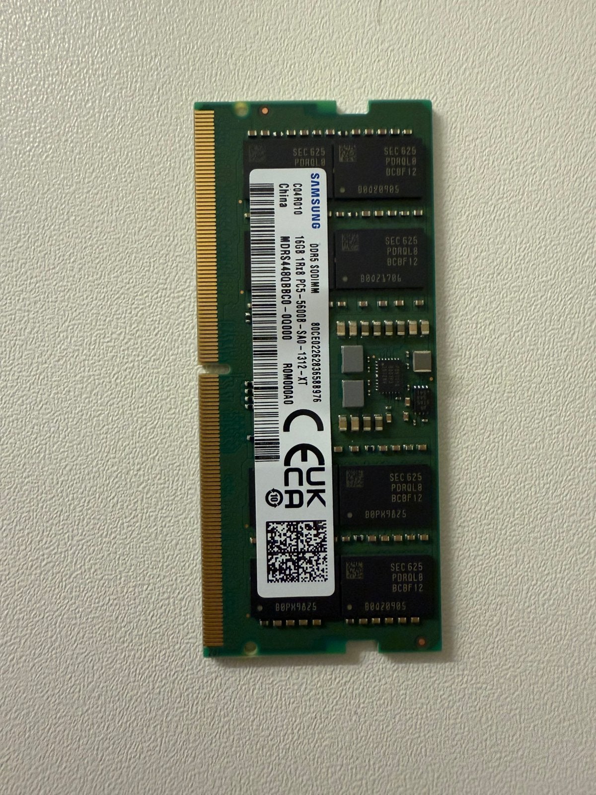 DDR5 SO-DIMM 16GB 5600 Samsung, Informatique & Logiciels, Enlèvement ou Envoi, Comme neuf, DDR5