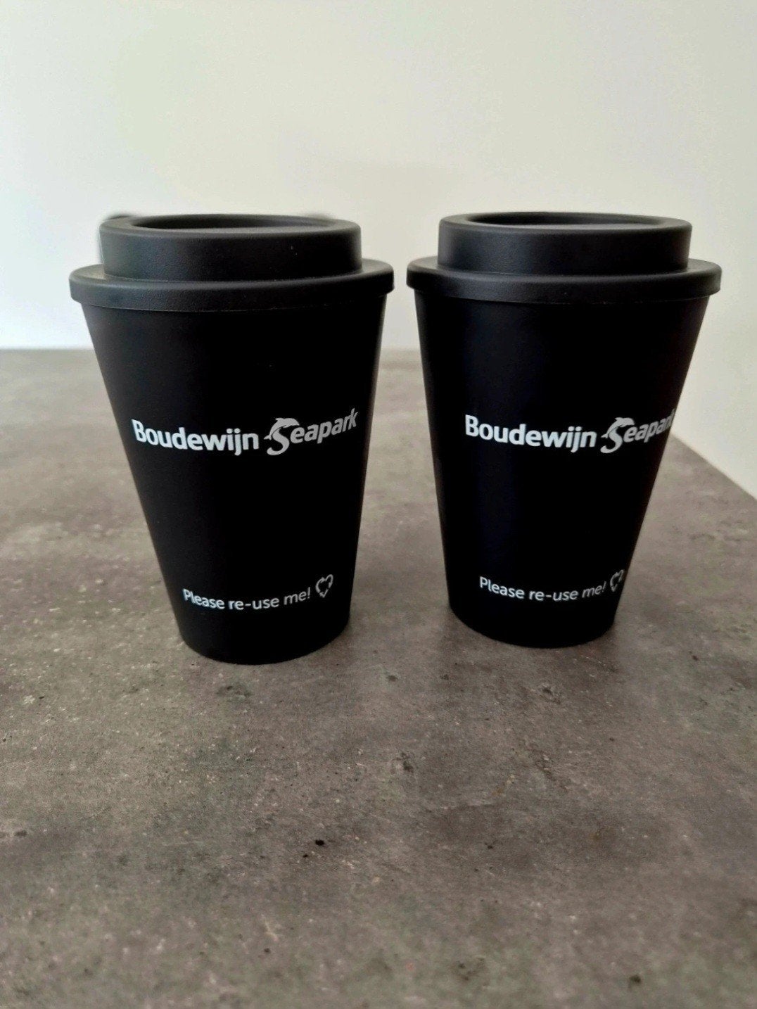 2 drinkbekers Boudewijn Seapark, Ophalen of Verzenden