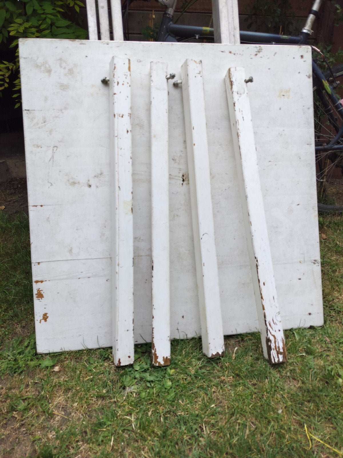 Ikea Witte tafel Grenen 77x77 74 hoog, 50 à 100 cm, Carré, Enlèvement, 50 à 100 cm
