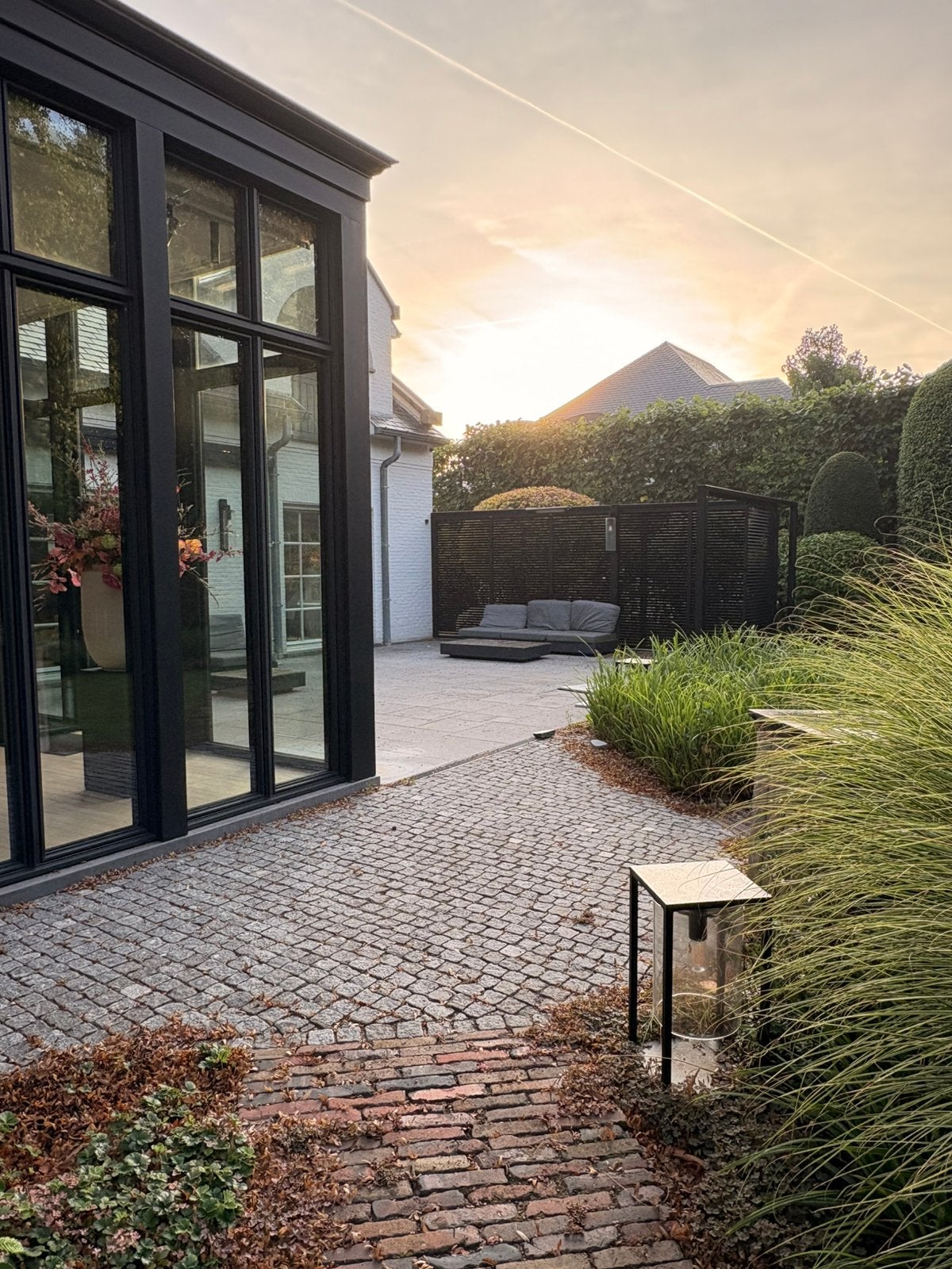Sfeerwand terras met lamellen, Tuin en Terras, Ophalen, Zo goed als nieuw, Overige typen