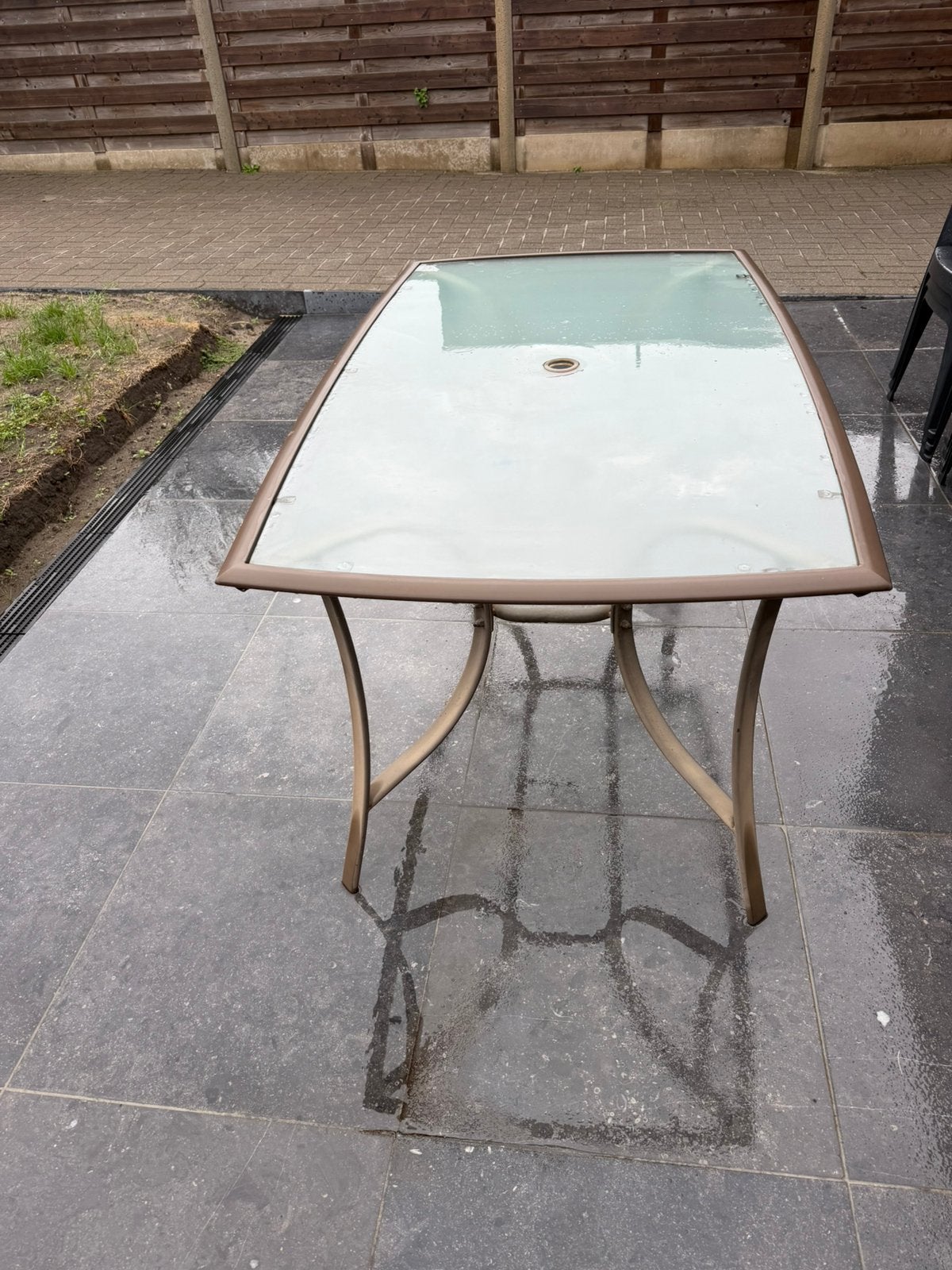 Tuintafel, Tuin en Terras, Ophalen, Gebruikt, Rechthoekig, Aluminium
