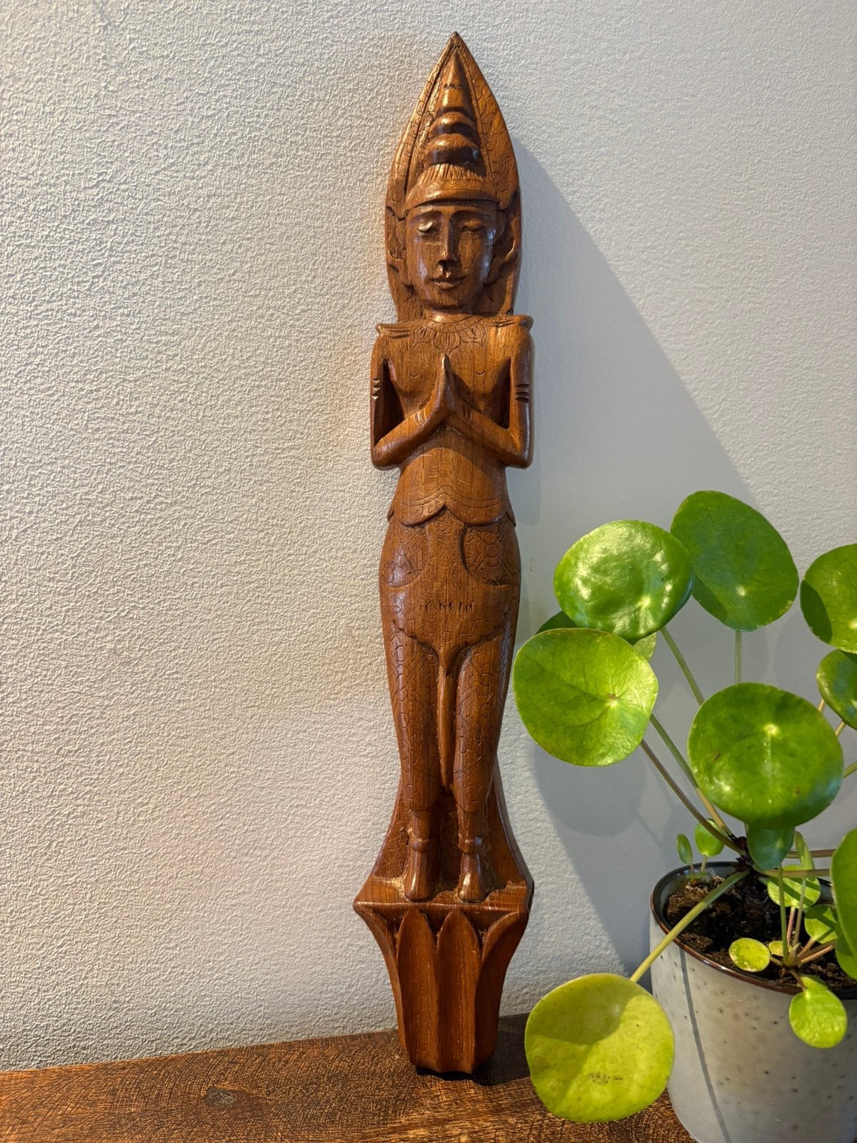 Vintage Balinees Houtsnijwerk - 41cm, Antiek en Kunst, Ophalen