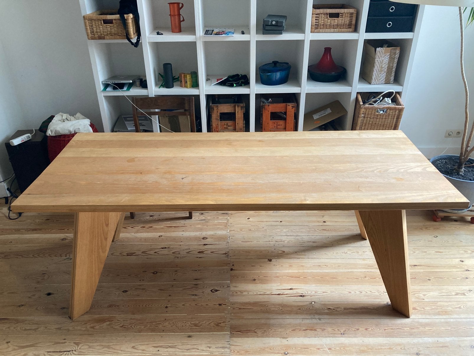 Massieve eikenhouten tafel, Ophalen, Zo goed als nieuw