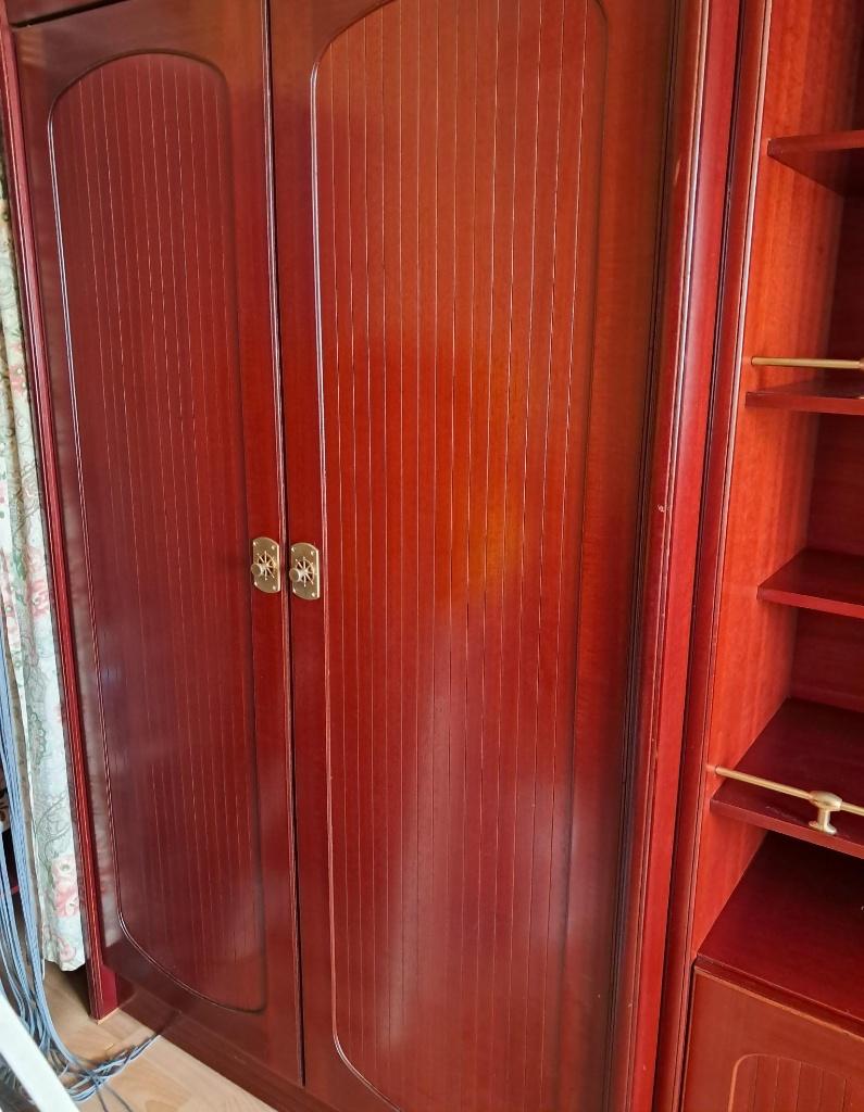 Chambre à coucher lit 1 pers en bois teinte acajou, Enlèvement, Utilisé, Une personne, Bâteau