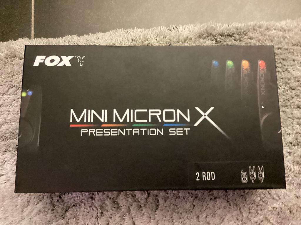 Fox mini micron x 2 rod set + 1 extra mini micron, Enlèvement ou Envoi, Comme neuf