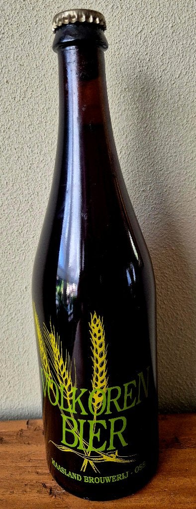 Volle fles Volkoren Bier 7% Maasland Brouwerij Oss proeven!, Verzamelen, Ophalen of Verzenden, Zo goed als nieuw, Flesje(s)