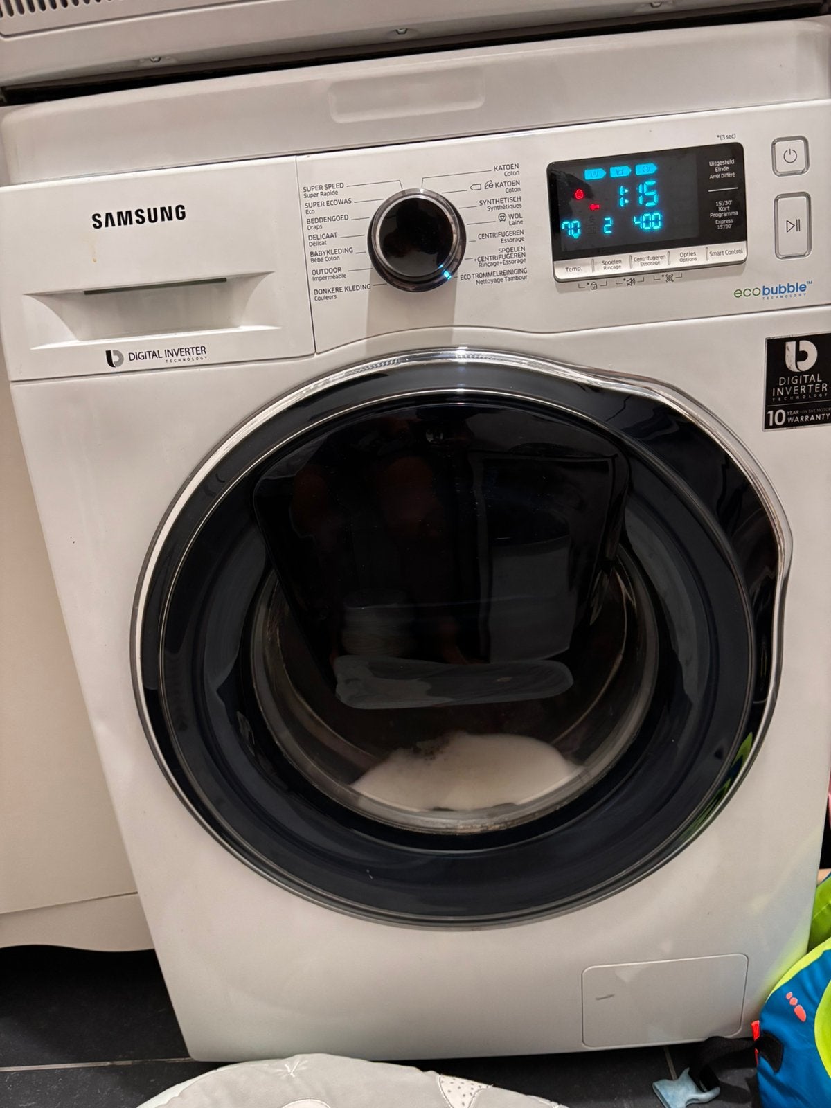 Machine à laver Samsung EcoBubble – Digital Inverter, Electroménager, Enlèvement, Utilisé