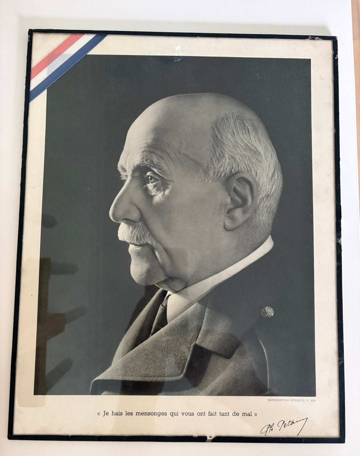 WW2 Portret van maarschalk Pétain Vichy, Ophalen of Verzenden