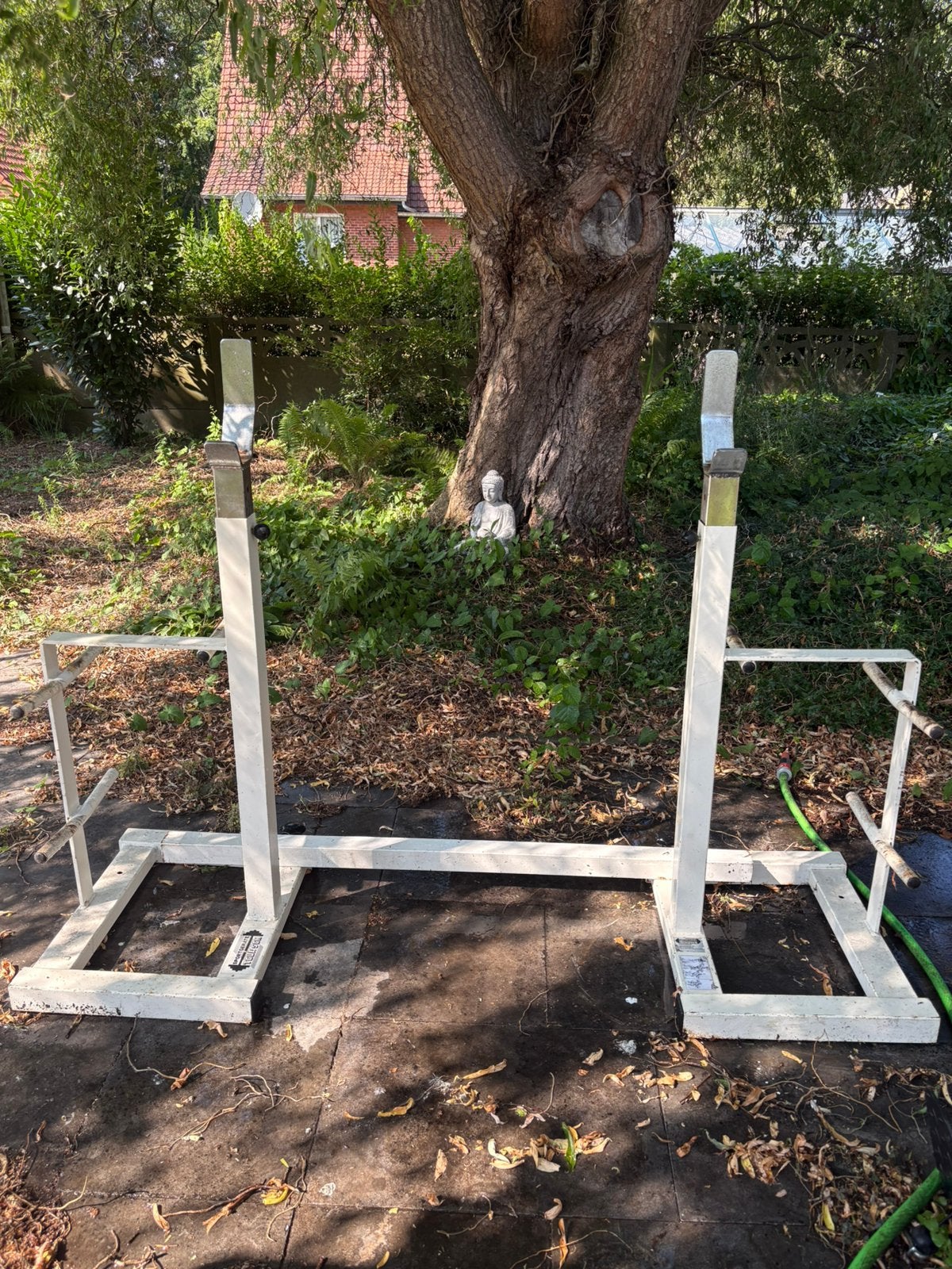 Squat rack met haltaren voor gewichten, Ophalen, Zo goed als nieuw