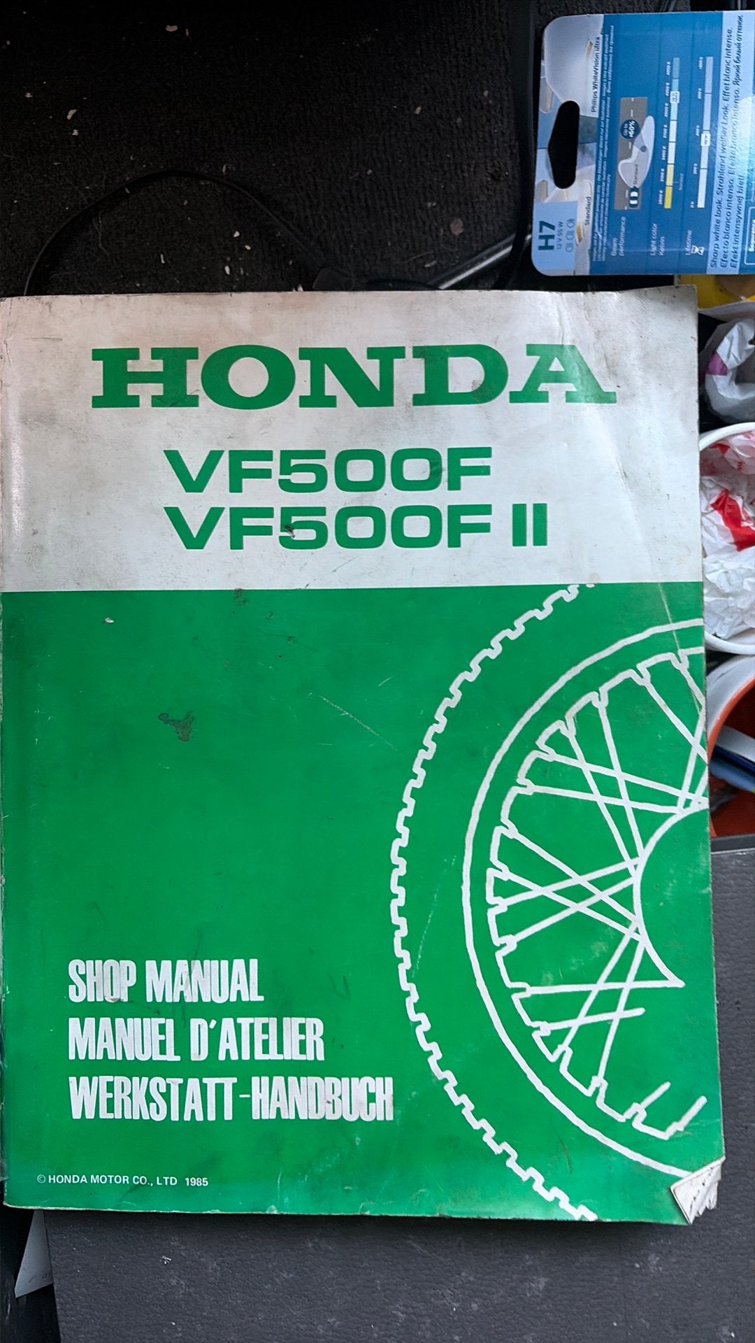Manuel d'atelier de la Honda VF500 F (1985) —, Enlèvement, Comme neuf