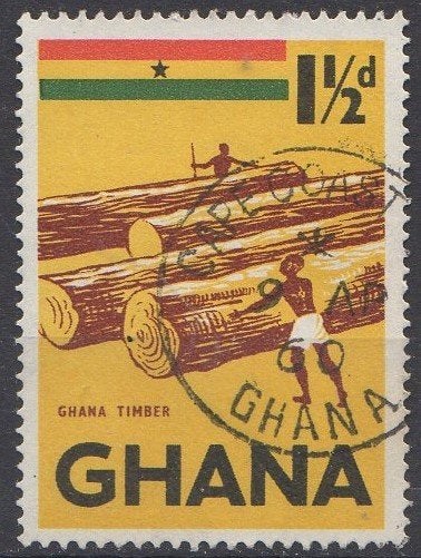Ghana - Houtindustrie - 1959, Timbres & Monnaies, Timbres | Afrique, Enlèvement ou Envoi, Affranchi