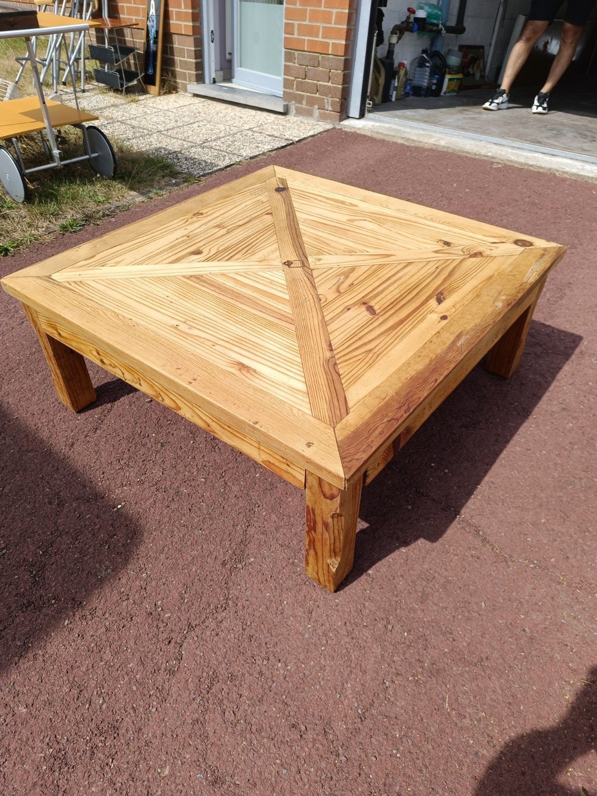 table de salon en pin mexicain vintage, Jardin & Terrasse, Enlèvement ou Envoi