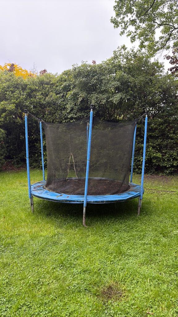 Trampoline met net diameter 250 cm, Kinderen en Baby's, Speelgoed | Buiten | Trampolines, Ophalen, Gebruikt