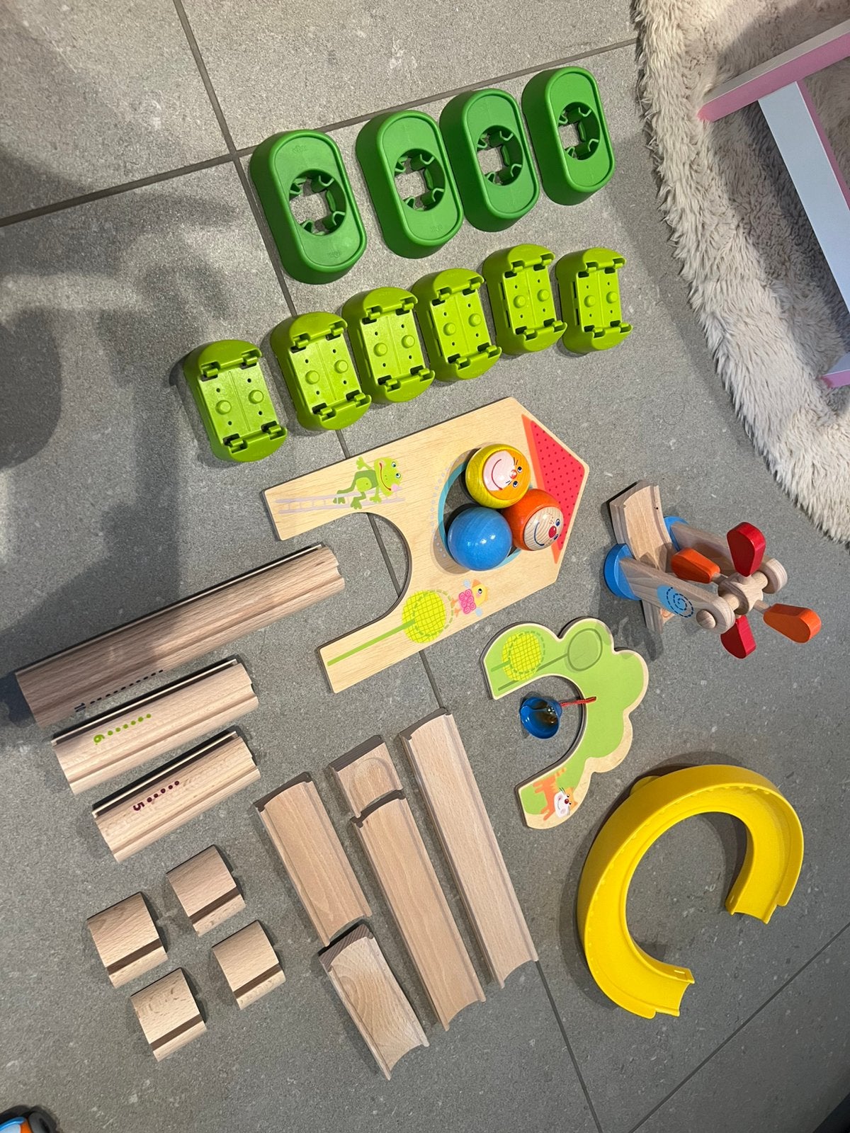 5X set HABA knikkerbaan, +extra stukken In perfecte staat, Ophalen of Verzenden, Zo goed als nieuw