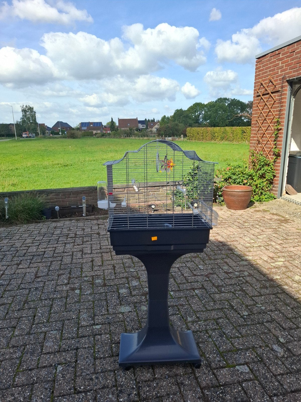 te koop vogelkooi met voet, Dieren en Toebehoren, Ophalen, Zo goed als nieuw, Kunststof, Vogelkooi