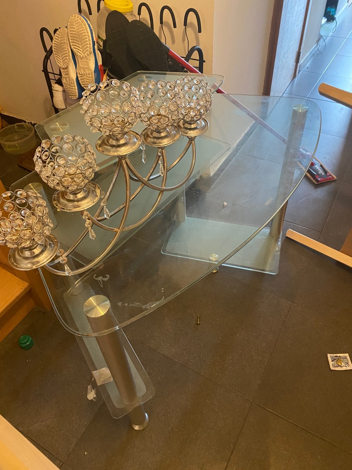 Bureau d'ordinateur en verre, Enlèvement, Comme neuf