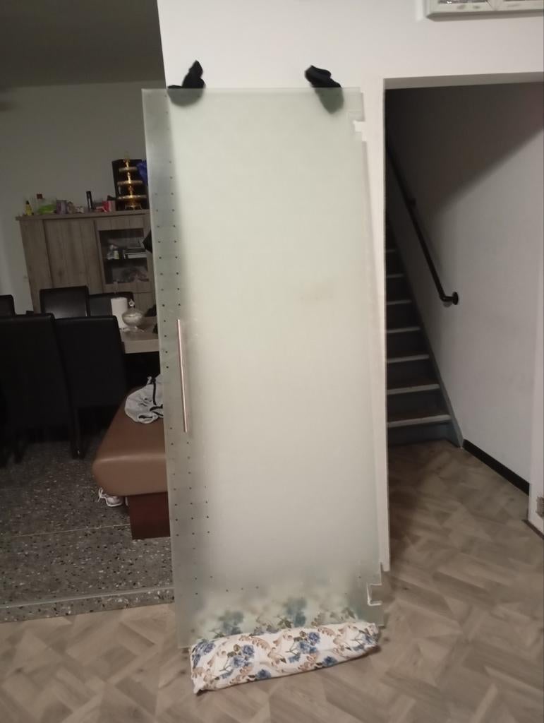 glazen deur glasdeur, Doe-het-zelf en Bouw, Deuren en Vliegenramen, Binnendeur, Glas, Ophalen of Verzenden