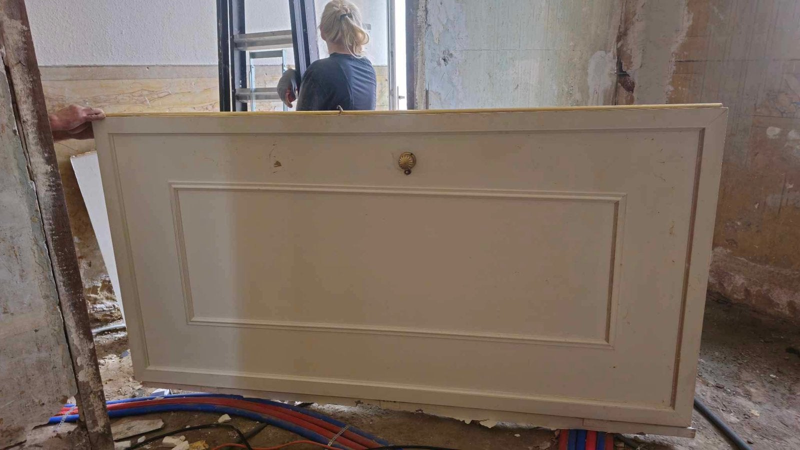 Grande porte, Vintage, Utilisé, Bois, Enlèvement