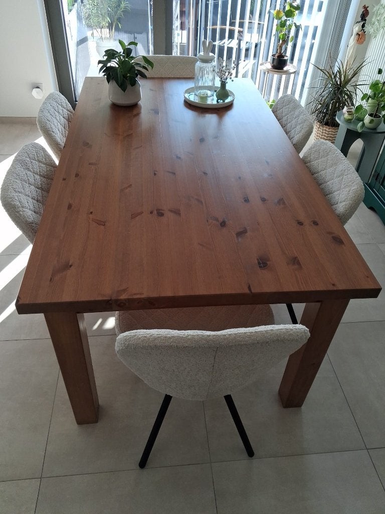 Grenenhouten eettafel 180/100 Cm, Maison & Meubles, 150 à 200 cm, Cinq personnes ou plus, Landelijk, Enlèvement