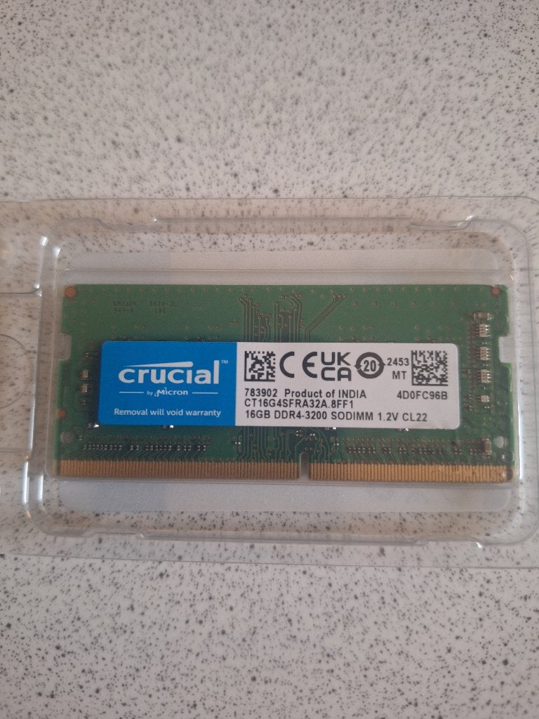 16 Go de RAM DDR4 pour ordinateur portable, 3200 MHz, Informatique & Logiciels, DDR4, Comme neuf, Enlèvement, Laptop