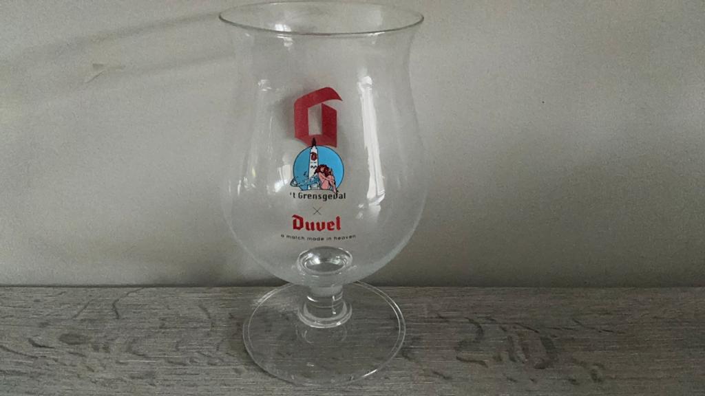 Duvel glas grensgeval, Verzamelen, Ophalen of Verzenden, Zo goed als nieuw