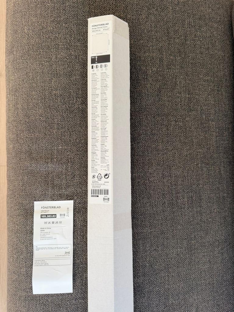 Rolgordijn Fönsterblad ikea 120x135 cm ongeopend, Ophalen, Zo goed als nieuw, Wit