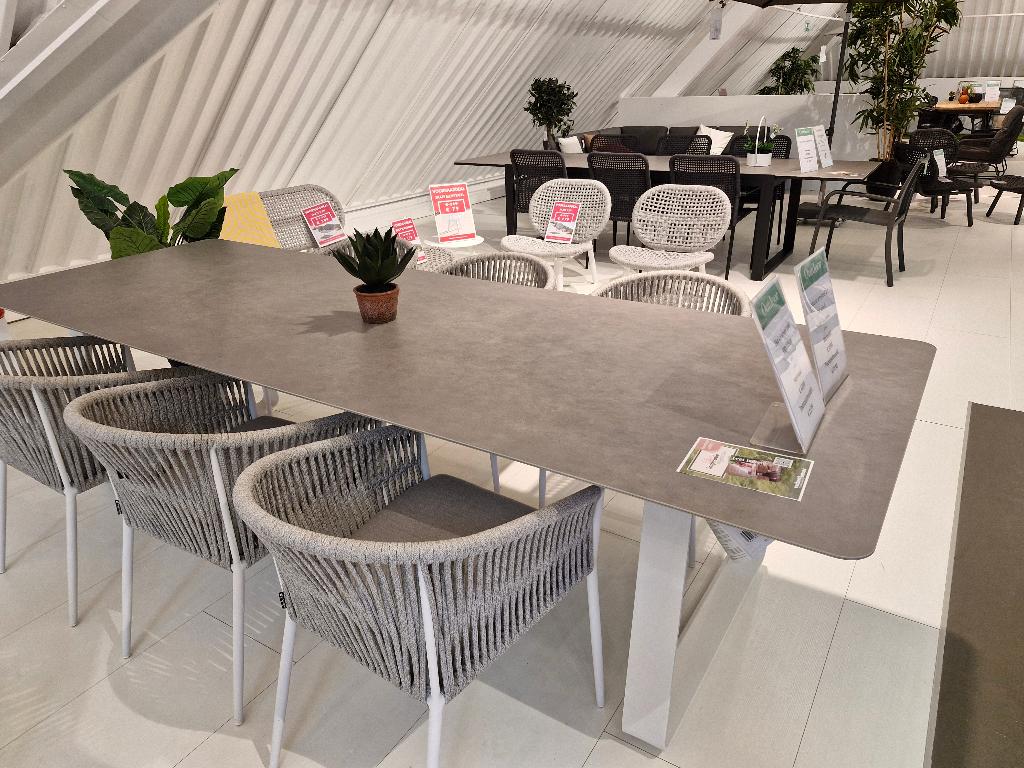 Tuintafel met keramiek blad - NIEUW !, Enlèvement, Neuf, Rectangulaire