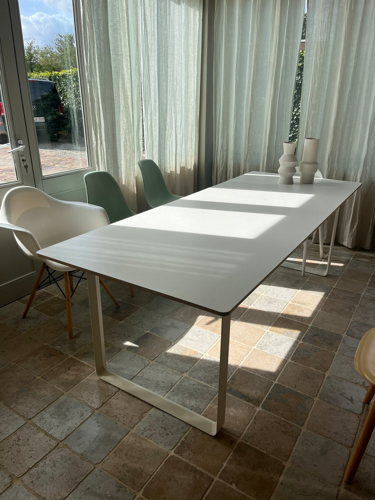 Muuto 70/70 tafel wit, Comme neuf, Enlèvement, 50 à 100 cm, Rectangulaire