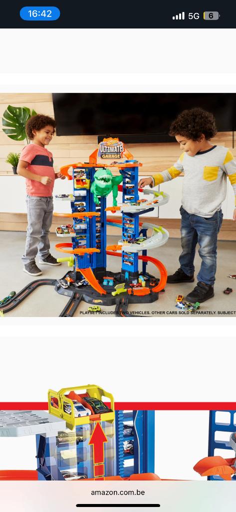 Hot Wheels Ultimate Garage City Vs Robo Beasts, Comme neuf, Enlèvement, Circuit, Hot Wheels