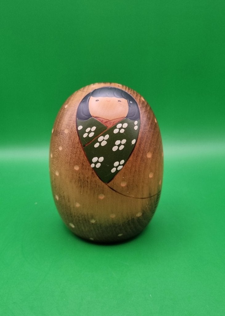 Magnifique Fuyu Kokeshi par Usaburo, Enlèvement ou Envoi, Japon, Bois, Peint