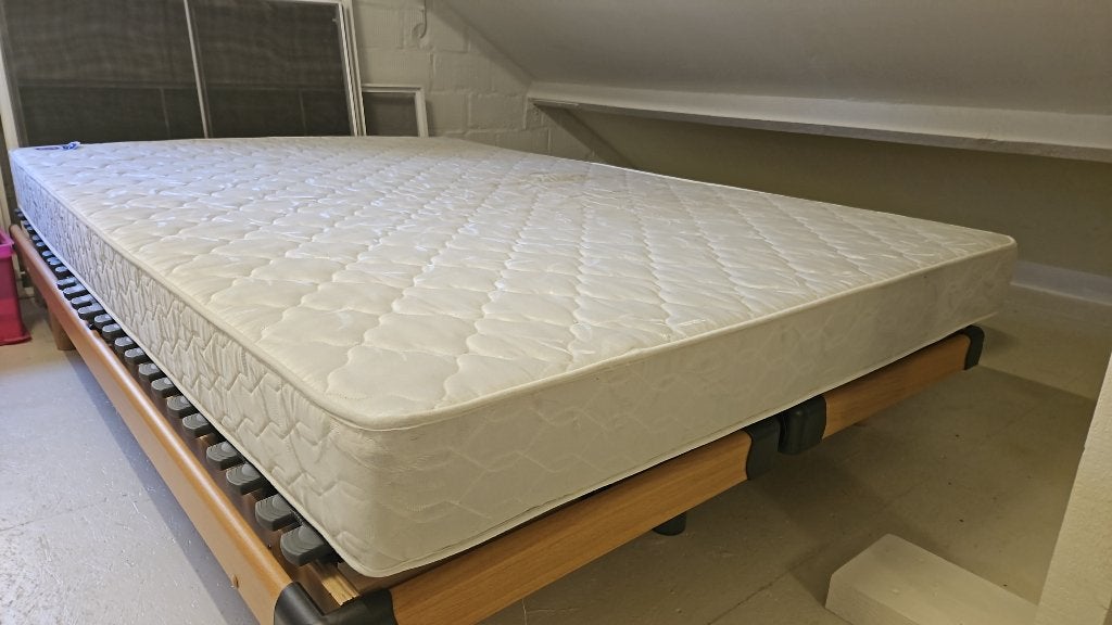 Tweepersoonsbed, Huis en Inrichting, Ophalen, Gebruikt, 140 cm, Twijfelaar