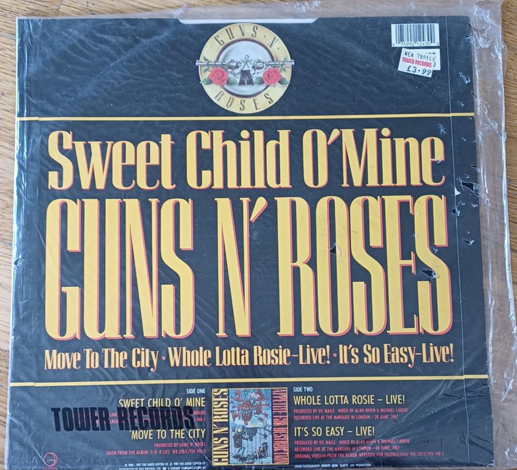 Vinyle Guns  N Roses Sweet Child O'Mine. Ed  1989 12", Enlèvement ou Envoi