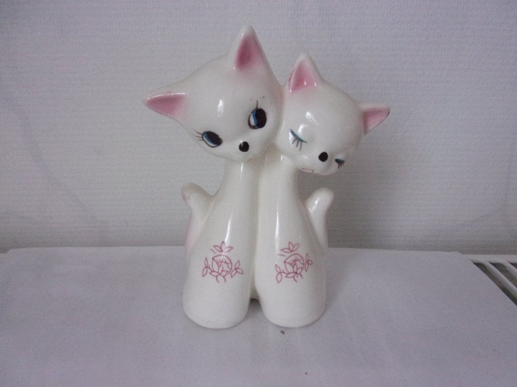 petit vase chats, Convient pour fleurs séchées, Enlèvement ou Envoi, Comme neuf, 11 cm